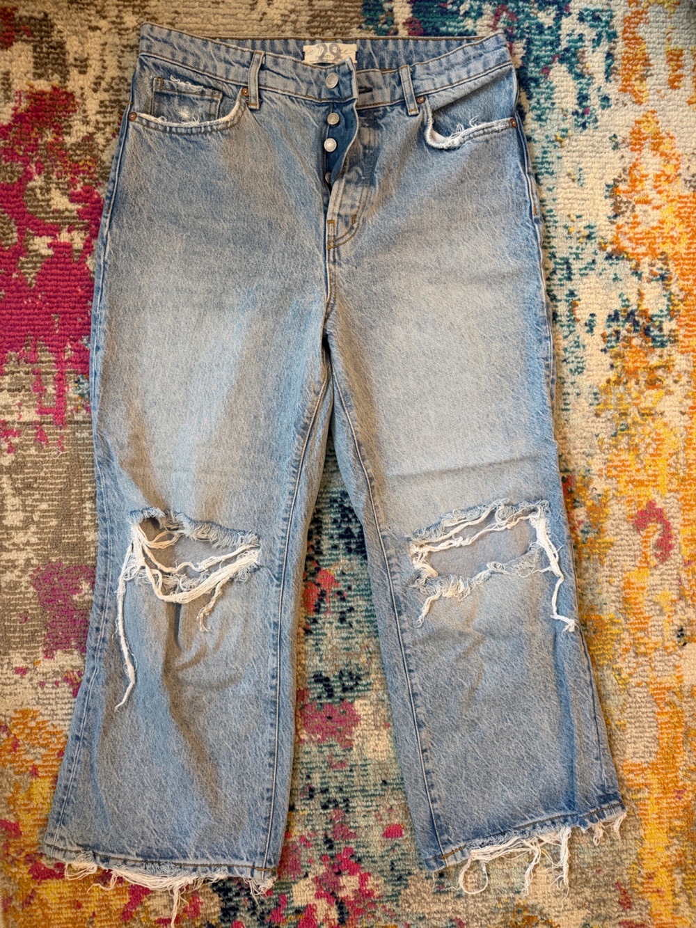 Free People Crop Wide Leg Jean
